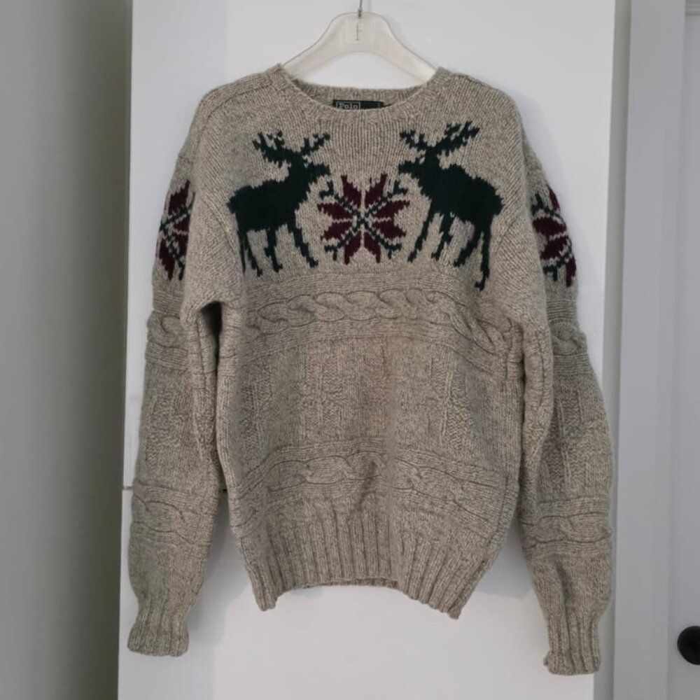 POLO RALPH LAUREN VTG WOOL SWEATER!